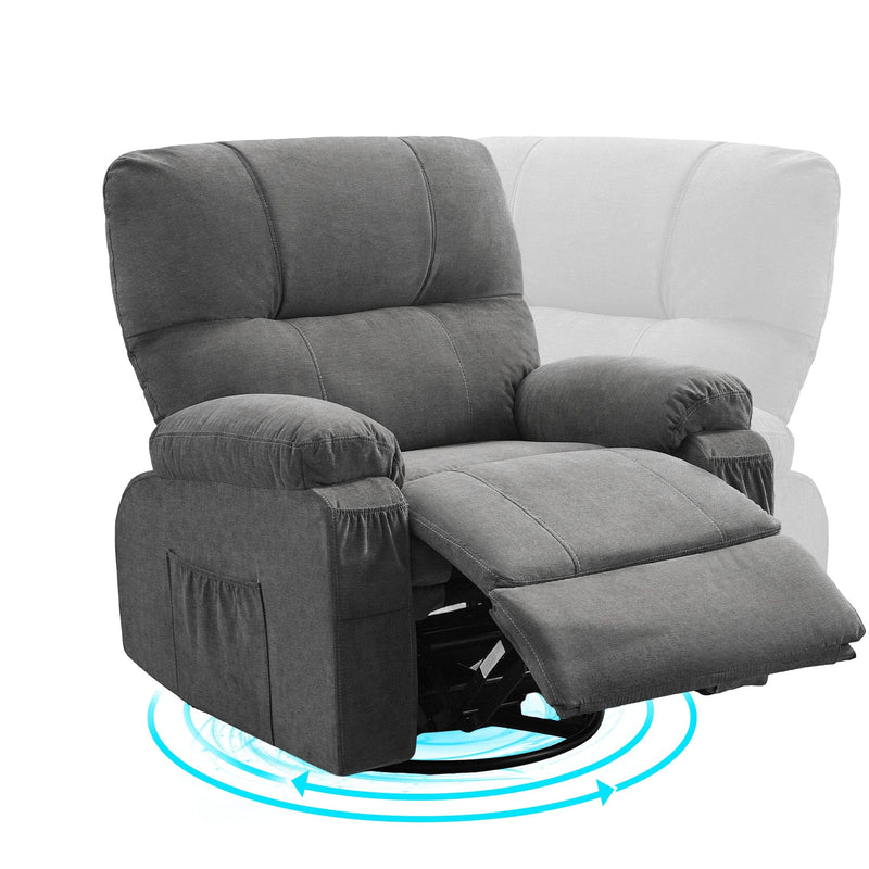 Power Swivel Rocker Recliner Chair with USB Port, 270¡ãElectric Swivel Recliner Chairs for Adults, Overstuffed Rocking Reclining Chair for Living Room,Bedroom, Nursery