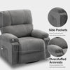 Power Swivel Rocker Recliner Chair with USB Port, 270¡ãElectric Swivel Recliner Chairs for Adults, Overstuffed Rocking Reclining Chair for Living Room,Bedroom, Nursery